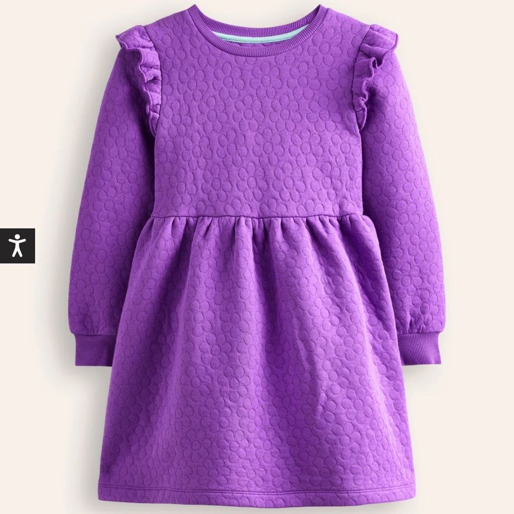 Boden Aggie Flower‎ Jacquard Dress
Purple Topaz 5-6Y NWT in packaging